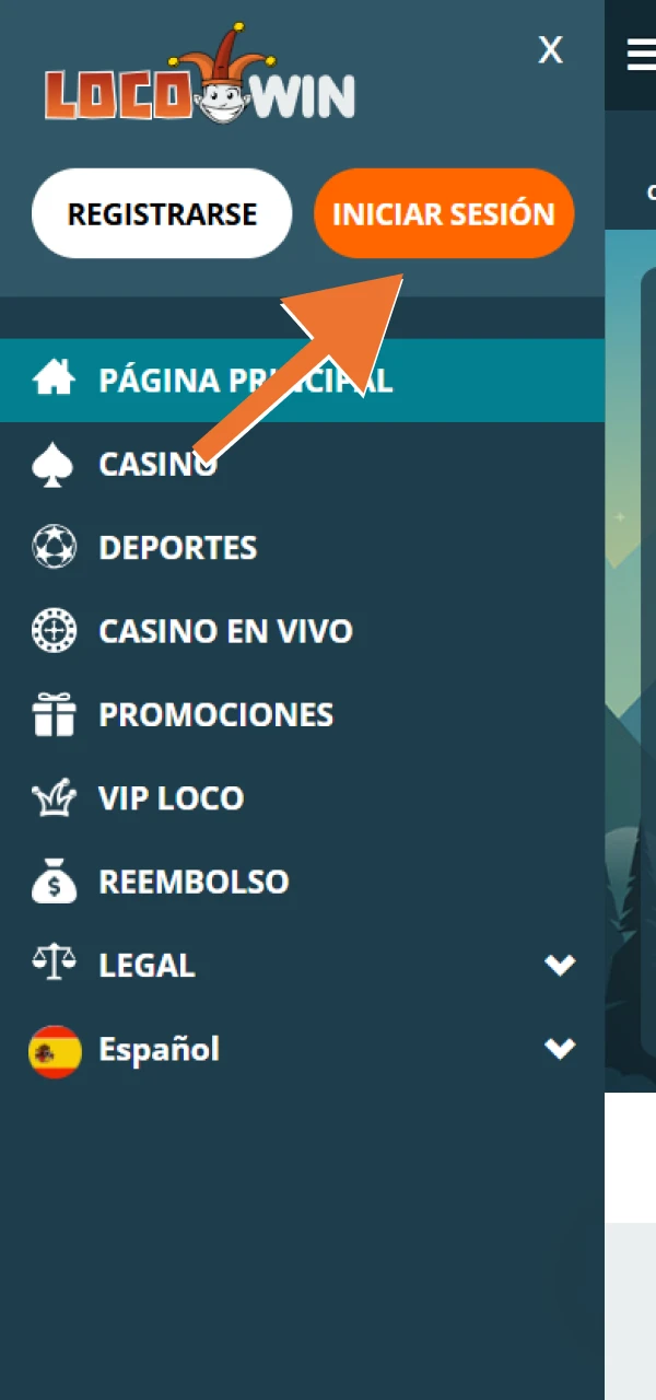 Inicie sesión en su cuenta para retirar dinero de LocoWin.