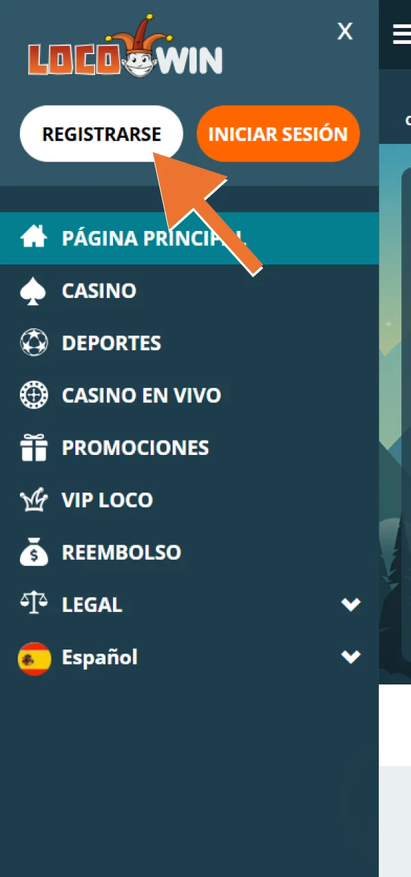 Para realizar un depósito, debes tener una cuenta LocoWin.