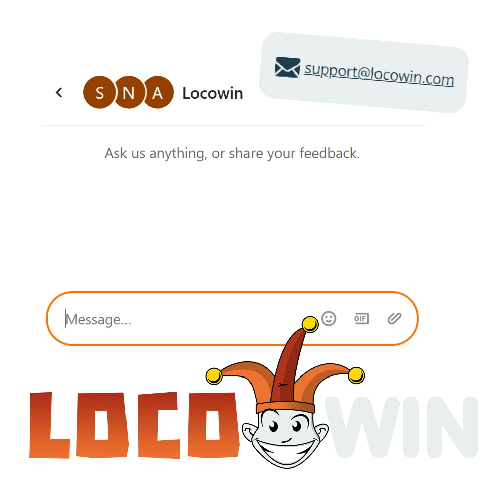Obtenga respuestas a sus preguntas del equipo de asistencia de LocoWin.