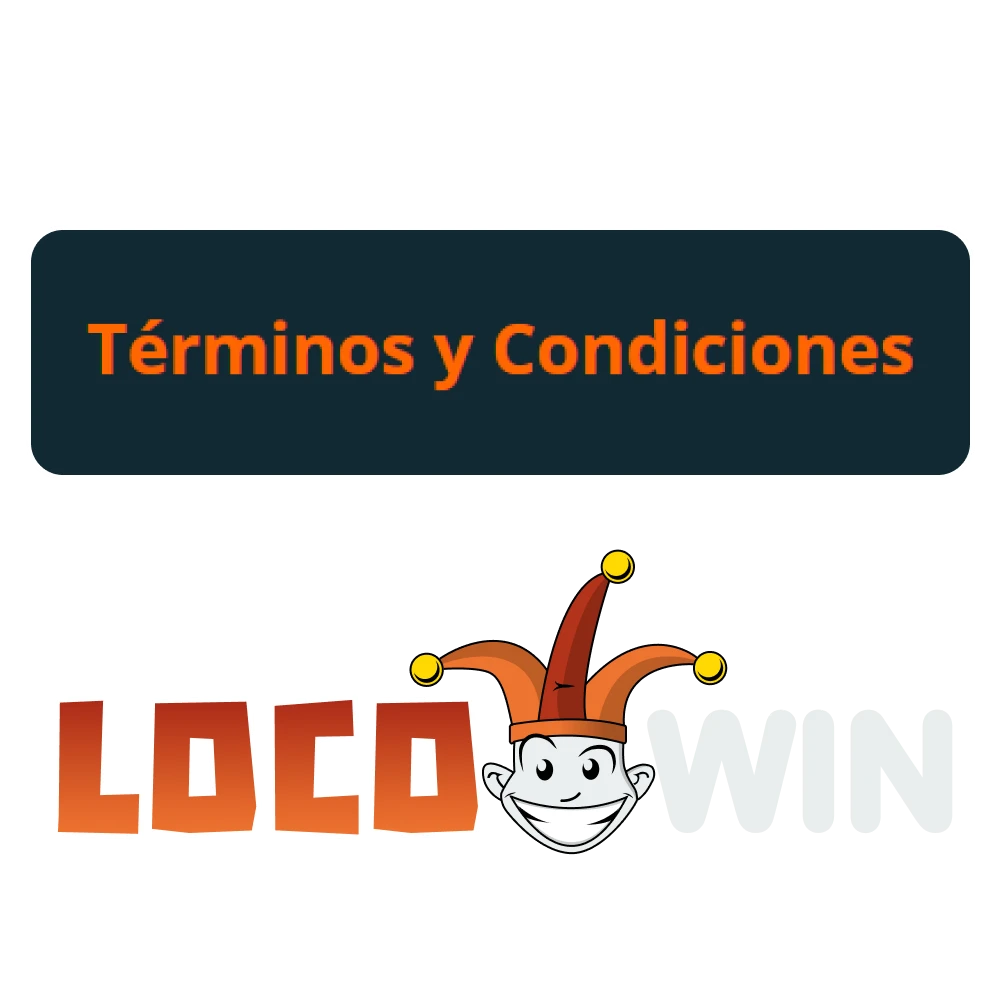 Lea y acepte los términos y condiciones del sitio web de LocoWin.