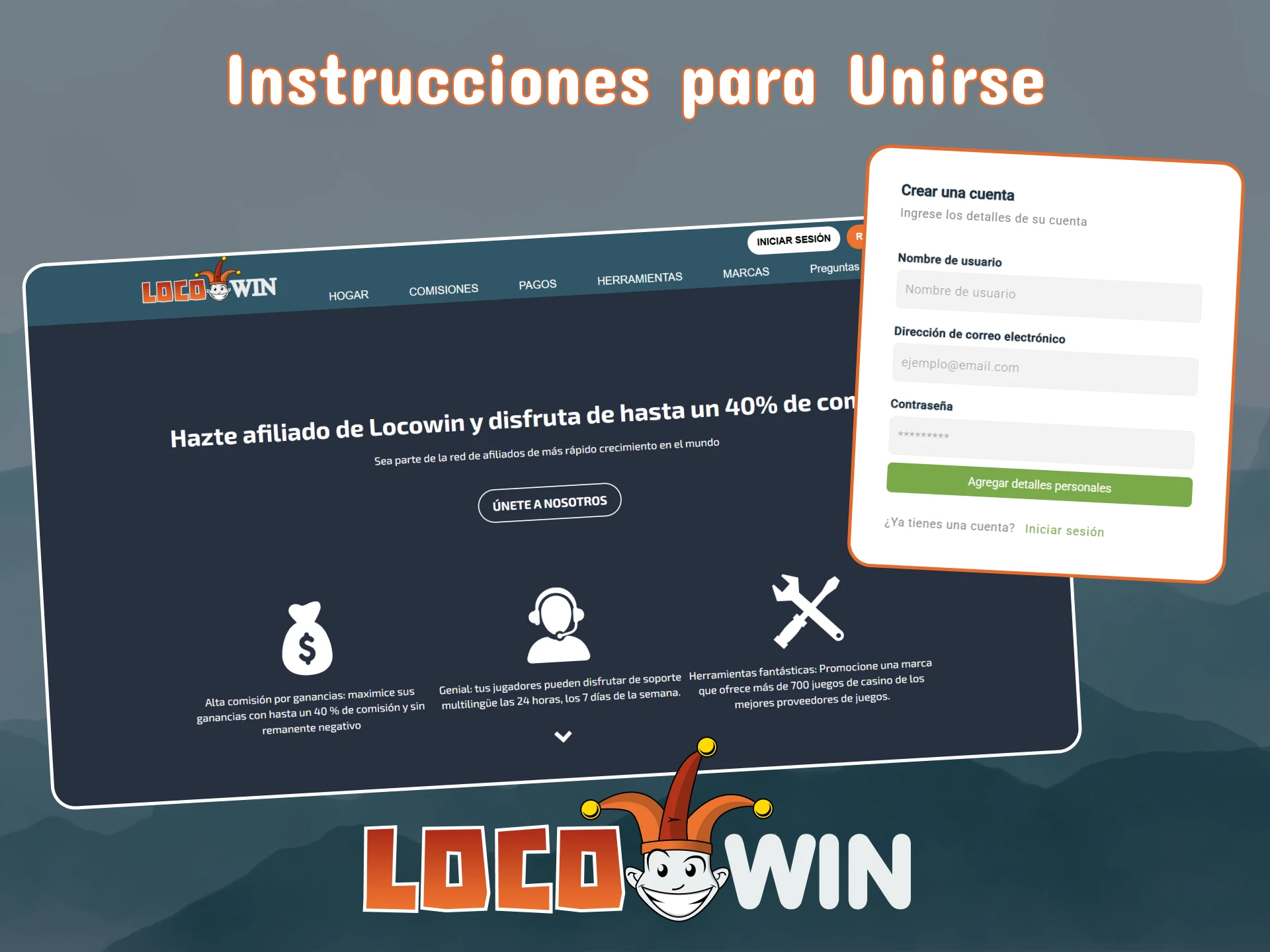Descubre cómo unirte al programa de afiliados de LocoWin.