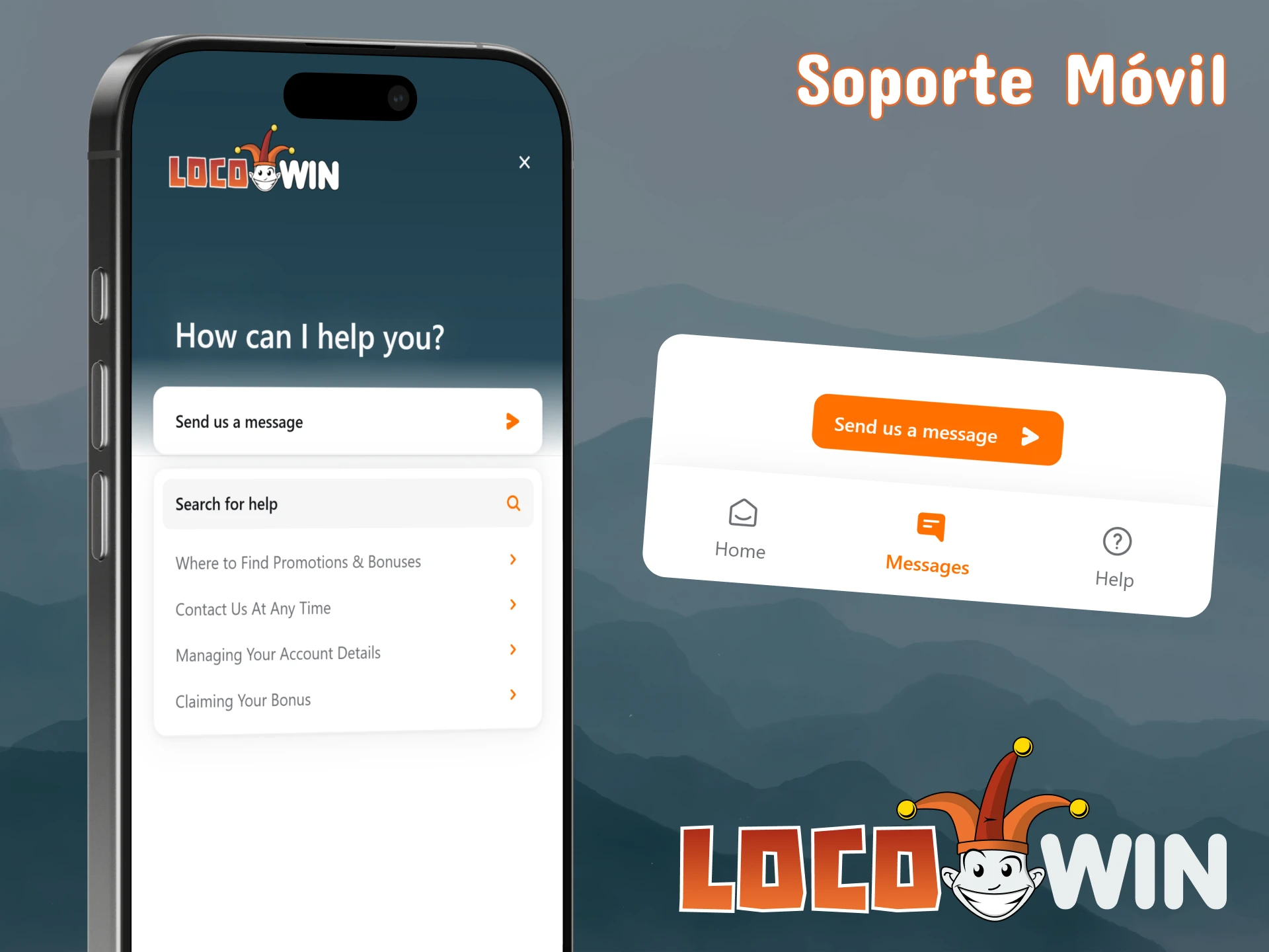 Si tienes algún problema, ponte en contacto con el servicio de asistencia de LocoWin.
