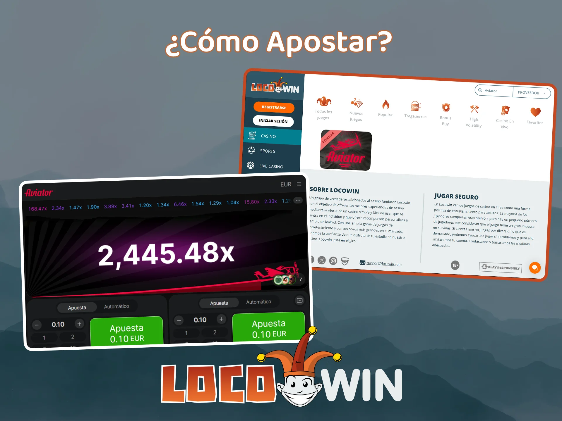 Comienza tu viaje hacia la victoria en el juego Aviator en LocoWin Casino.