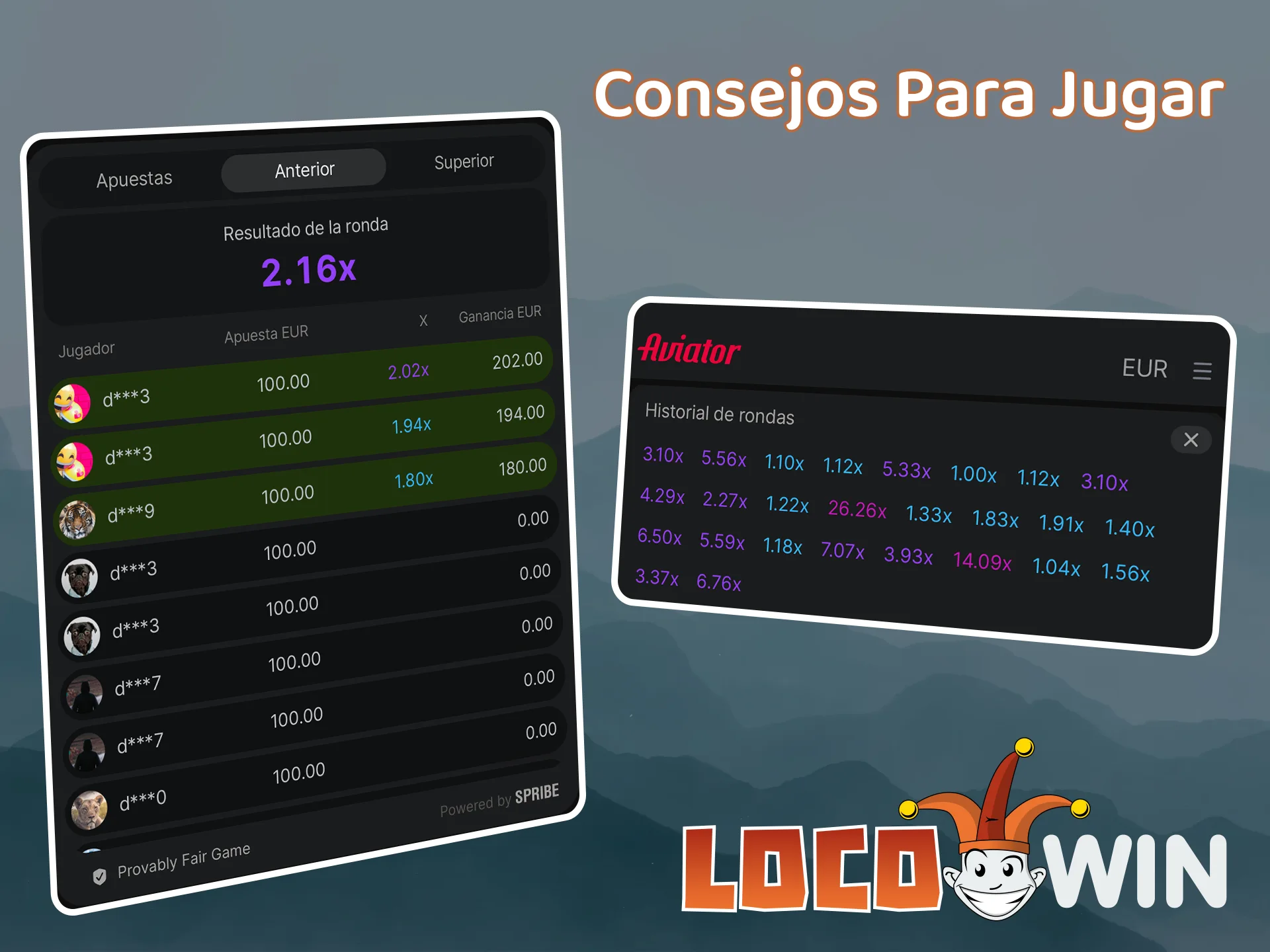 Utilice consejos para ganar el juego Aviator en LocoWin.