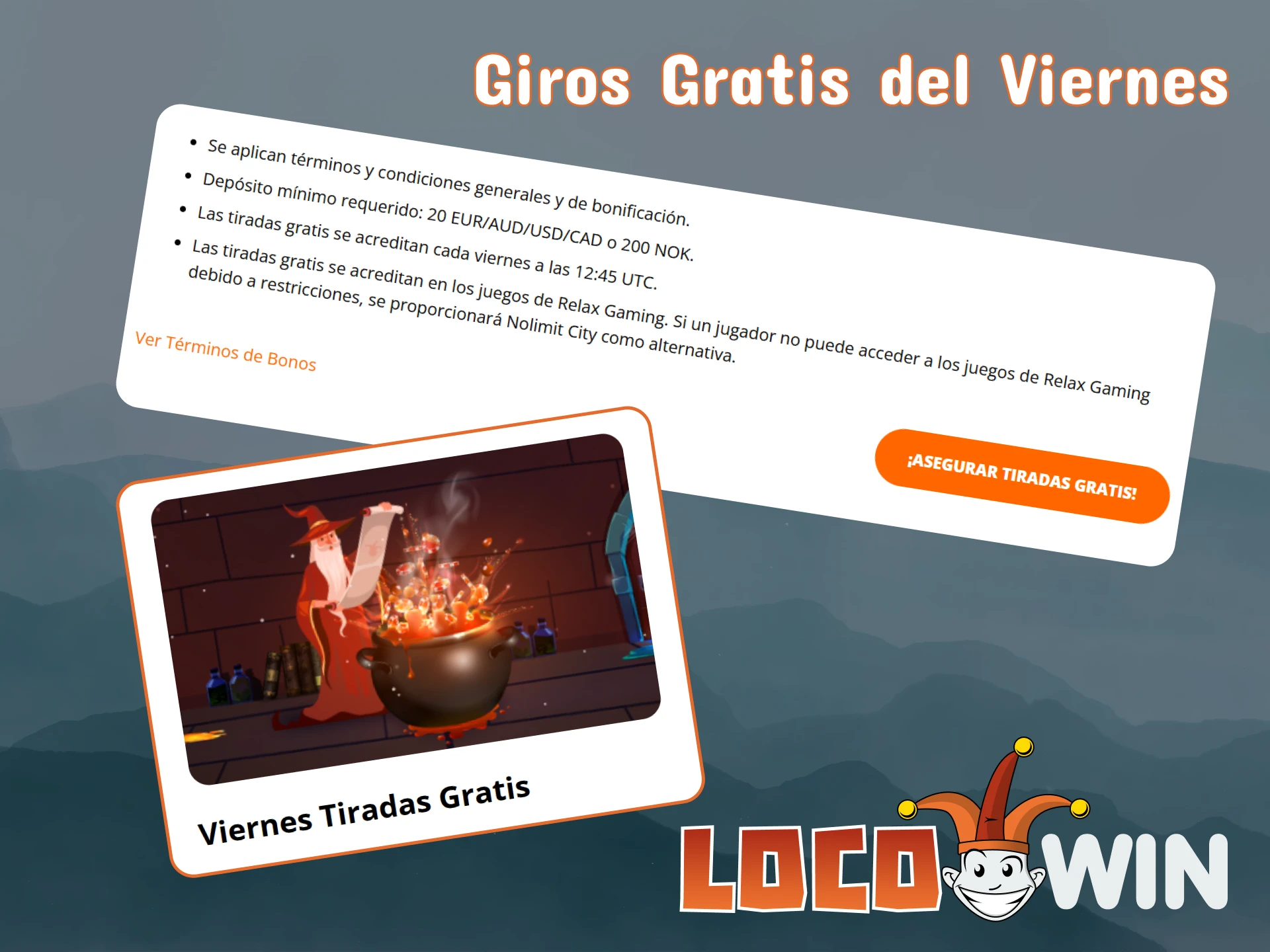 Consigue giros gratis en el casino LocoWin.