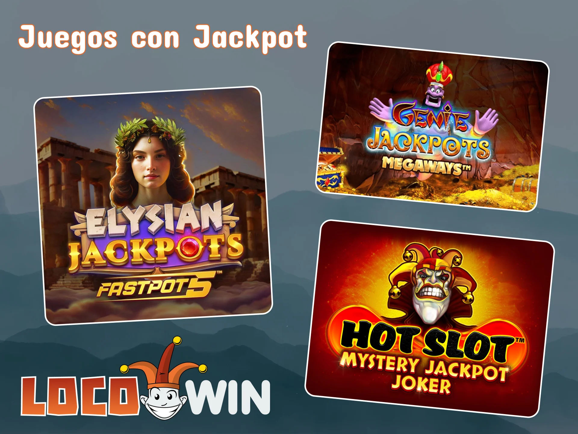 Echa un vistazo a los juegos con jackpot que ofrece LocoWin.