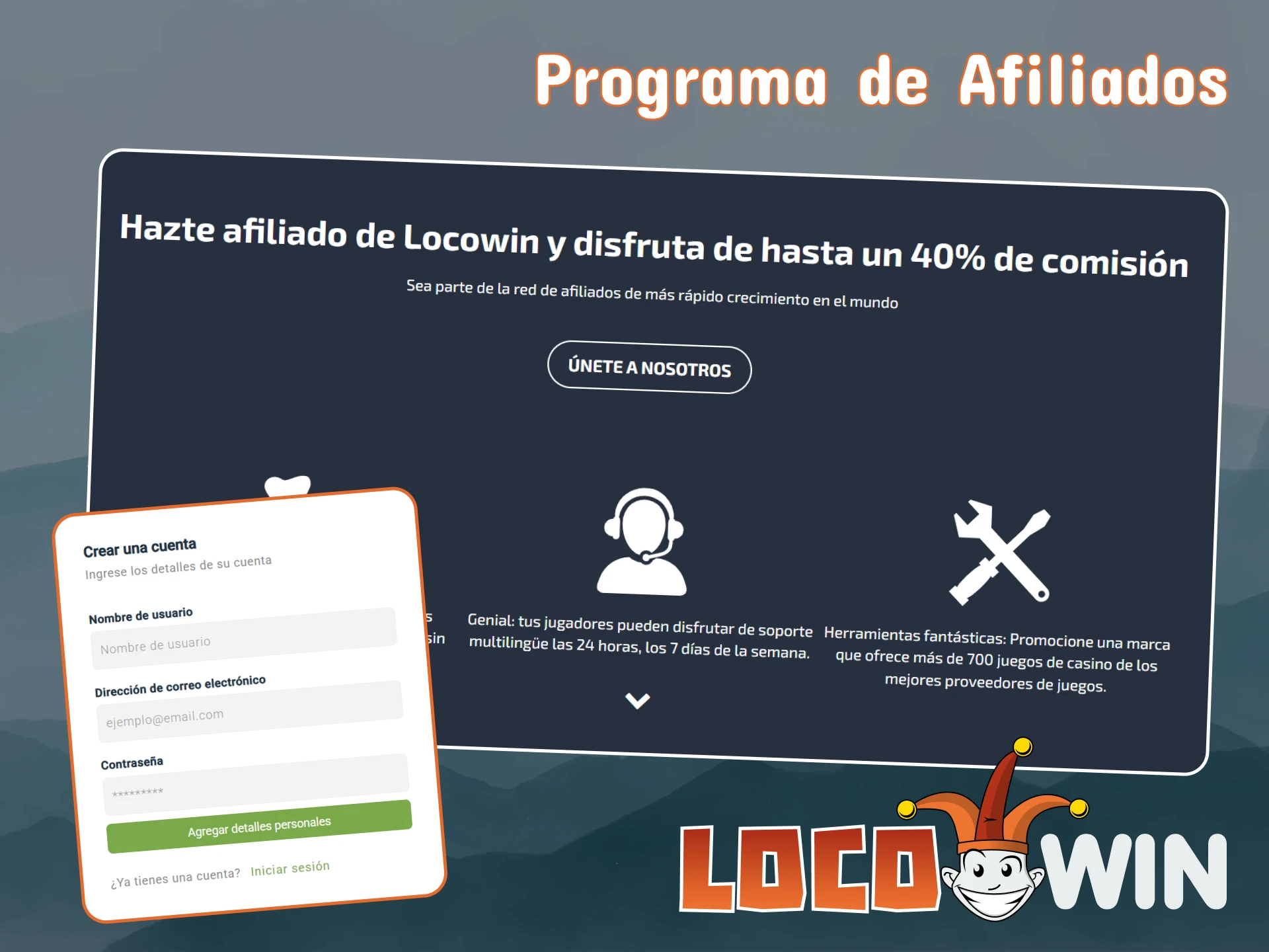 Únete al programa de afiliados de LocoWin para ganar dinero.