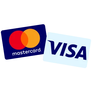 Mastercard Visa logo.