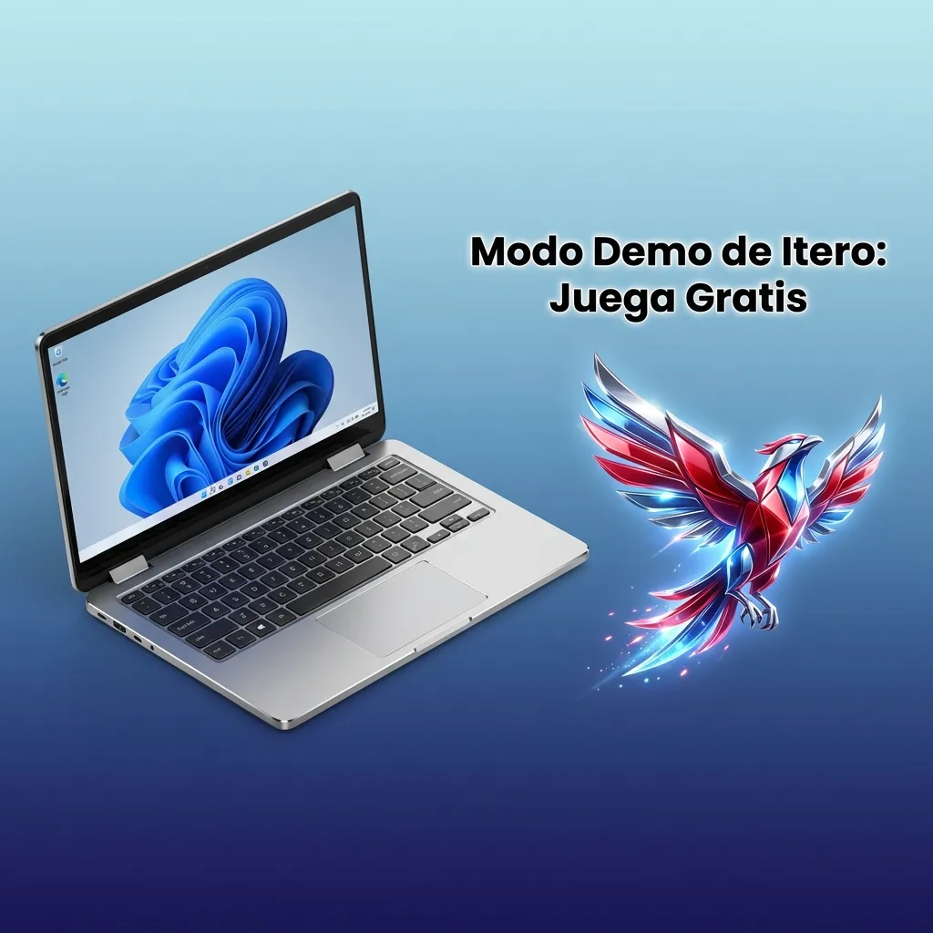 Pantalla del juego Itero en modo demo mostrando créditos virtuales y multiplicadores en Locowin