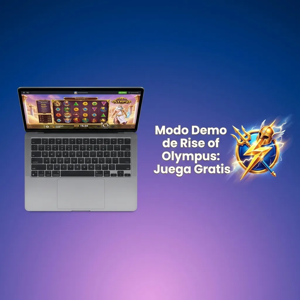 Interfaz de tragaperras Rise of Olympus en modo demo mostrando dioses griegos, multiplicadores y créditos virtuales